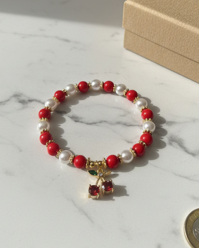 Pulsera Cherry Bliss Acero inoxidable 🍒✨